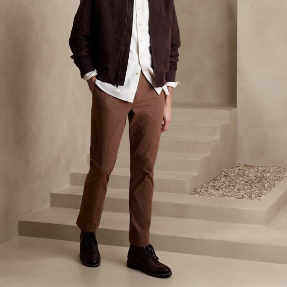 Banana Republic | NWT Grayson Slim-Tapered Fit Woven Pant, Creek Brown 31x30 - Picture 1 of 8